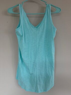 Women's Aqua V-Neck Tank Top - Lightweight Casual Layering